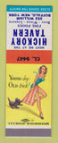 Matchbook Cover - Hickory Tavern Buffalo NY pinup SAMPLE