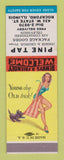Matchbook Cover - Pine Tap Rockford IL pinup SAMPLE