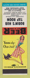 Matchbook Cover - Bobin's Hub Tap Room East Chicago IN pinup SAMPLE