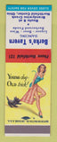 Matchbook Cover - Berke's Tavern Northfield Center OH pinup SAMPLE