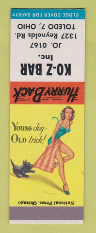 Matchbook Cover - Ko Z Bar Toledo OH pinup SAMPLE