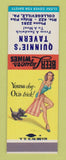 Matchbook Cover - Quinnie's Tavern Collegeville PA pinup SAMPLE