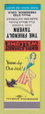 Matchbook Cover - Friendly Tavern Frederick Colorado John Wammes pinup SAMPLE