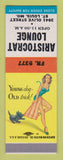 Matchbook Cover - Aristocrat Lounge St Louis MO pinup SAMPLE