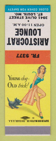 Matchbook Cover - Aristocrat Lounge St Louis MO pinup SAMPLE