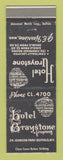 Matchbook Cover - Hotel Graystone Buffalo NY