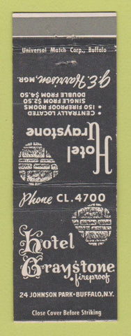 Matchbook Cover - Hotel Graystone Buffalo NY