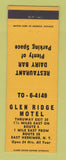 Matchbook Cover - Glen Ridge Motel East Herkimer NY