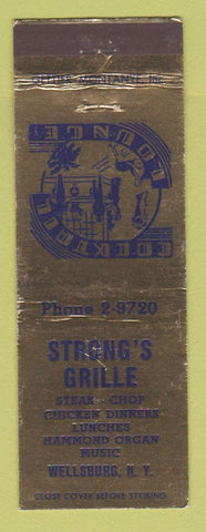 Matchbook Cover - Stong's Grill Wellsburg NY WEAR