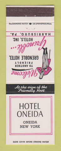 Matchbook Cover - Hotel Oneida NY