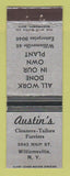 Matchbook Cover - Austin's Cleaners Tailors Williamsville NY
