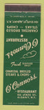 Matchbook Cover - O'Connors Restaurant Albany NY