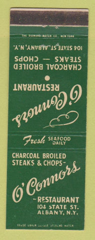 Matchbook Cover - O'Connors Restaurant Albany NY