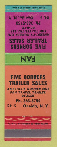 Matchbook Cover - Five Corners Trailer Sales Oneida NY