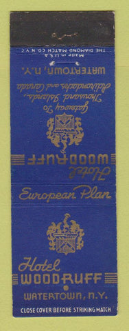 Matchbook Cover - Hotel Woodruff Watertown NY
