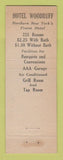 Matchbook Cover - Hotel Woodruff Watertown NY