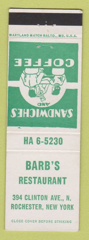 Matchbook Cover - Barb's Restaurant Rochester NY