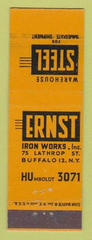Matchbook Cover - Warehouse Steel Buffalo NY