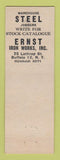 Matchbook Cover - Warehouse Steel Buffalo NY