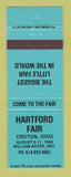 Matchbook Cover - Hartford Fair Croton OH 1984