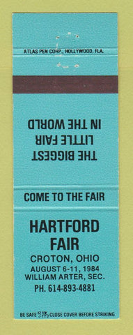 Matchbook Cover - Hartford Fair Croton OH 1984