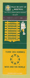 Matchbook Cover - Expo 67 Canada Montreal QC Man and His World