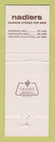 Matchbook Cover - Nadlers Men's Clothes Nob Hill Cincinnati?