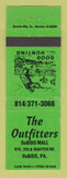 Matchbook Cover - The Outfitters DuBois PA