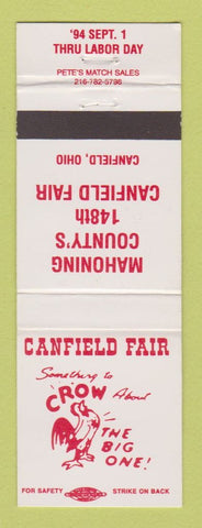 Matchbook Cover - Canfield Fair Mahoning County OH 1994