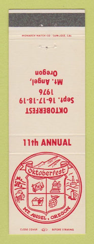 Matchbook Cover - Oktoberfest Mount Angel OR 1976