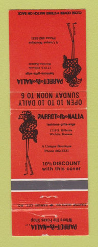 Matchbook Cover - Parrot Pa Nalia Clothes Wichita KS