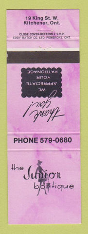 Matchbook Cover - Junior Boutique Women's Clothes Kitchener ON PURPLE