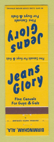 Matchbook Cover - Jeans Glory Birmingham AL clothes