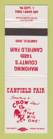 Matchbook Cover - Canfield Fair Mahoning County OH 1994