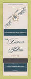 Matchbook Cover - Hilton Hotel Denver Colorado