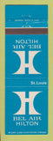 Matchbook Cover - Hilton Hotel Bel Air St Louis MO