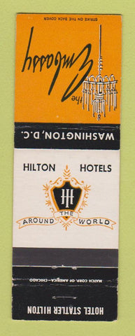 Matchbook Cover - Hilton Hotel Washington DC Statler The Embassy