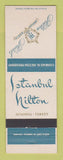 Matchbook Cover - Hilton Hotel Istanbul Turkey