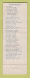 Matchbook Cover - Hilton Hotel Statler Hartford CT