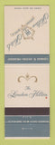 Matchbook Cover - Hilton Hotel London UK England