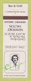 Matchbook Cover - Hilton Hotel Newport OR Casey's Bar