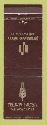 Matchbook Cover - Hilton Hotel Jerusalem Telaviv Isreal WEAR