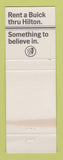 Matchbook Cover - Hilton Hotel Indianapolis IN WEAR Buick