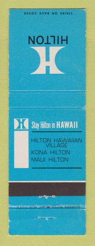 Matchbook Cover - Hilton Hotel Hawaii Kona Maui Honolulu