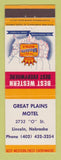 Matchbook Cover - Best Western Great Plains Motel Lincoln NE #1