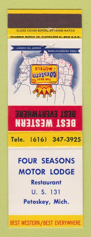 Matchbook Cover - Best Western Four Seasons Motor Lodge Petoskey MI