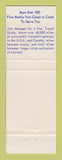 Matchbook Cover - Best Western Dodds House Motel Holton KS