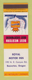 Matchbook Cover - Best Western Royal Motor Inn Beaverton OR
