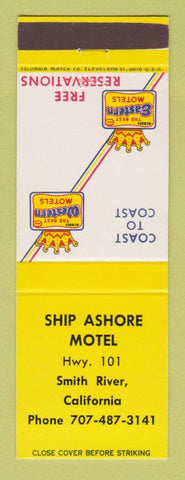 Matchbook Cover - Best Western Ship Ashore Motel Smith River CA
