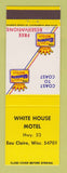 Matchbook Cover - Best Western White House Motel Eau Claire WI